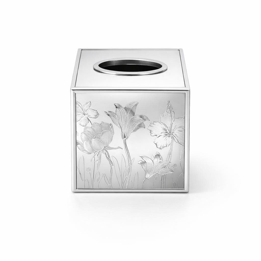 Suport servetele argintat 925 cu gravură florilor