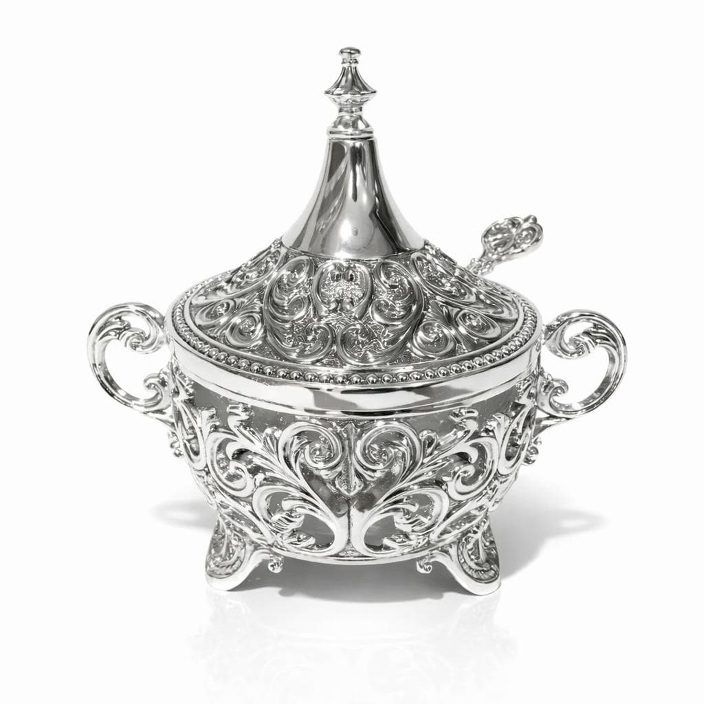 Zahărnita din argint cu acoperire 925 – recipient decorativ, stil baroc