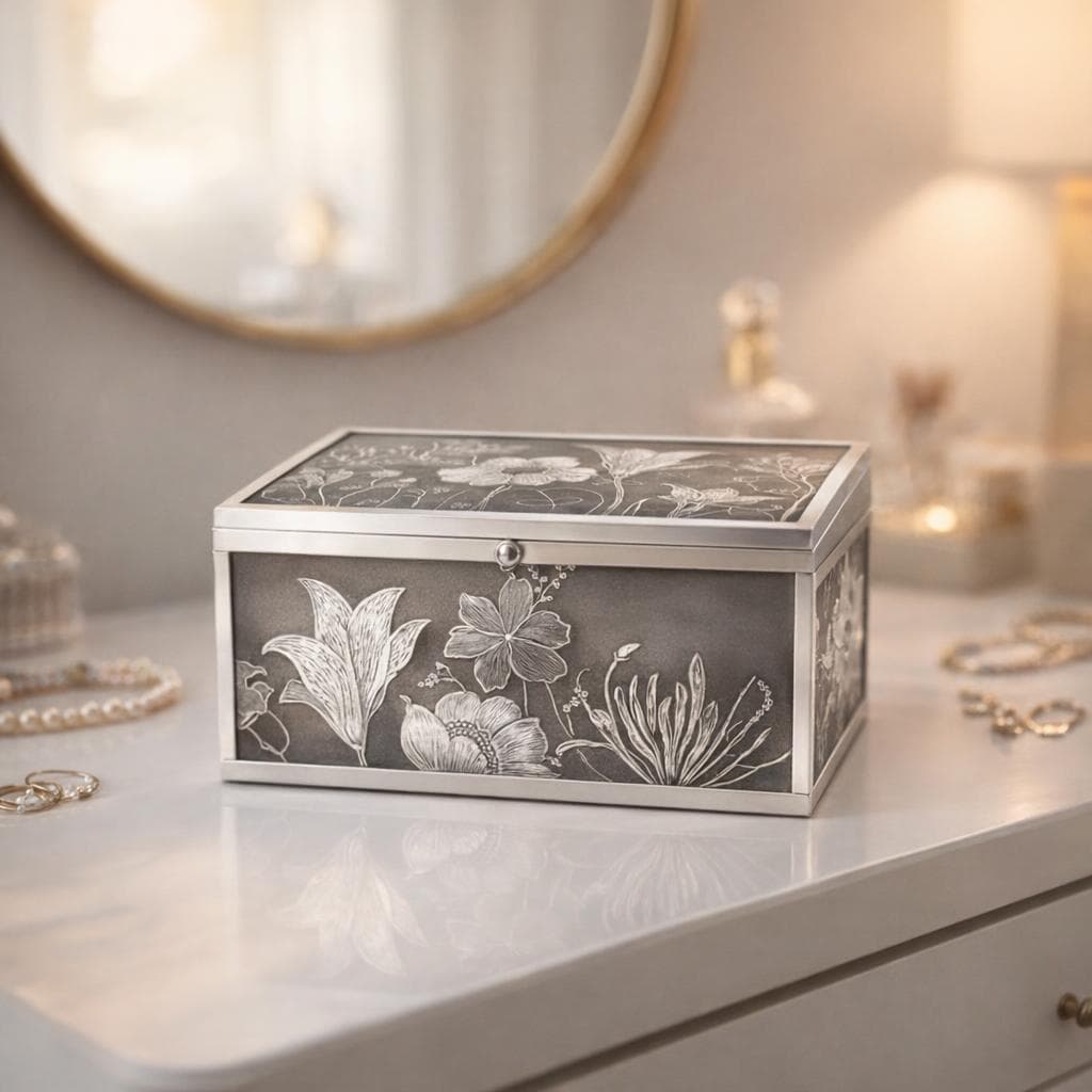 Casetă bijuterii argintata 925