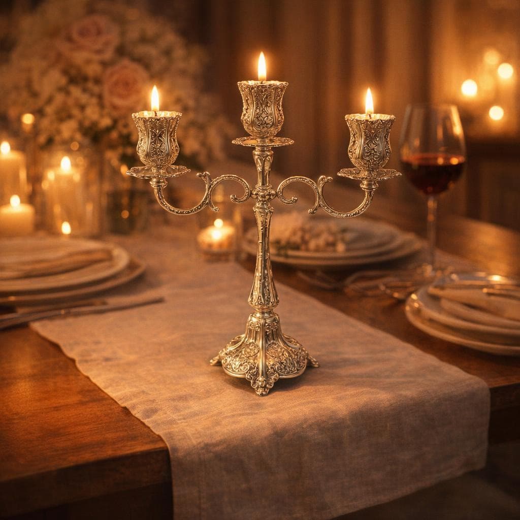 Candelabru argintat 925