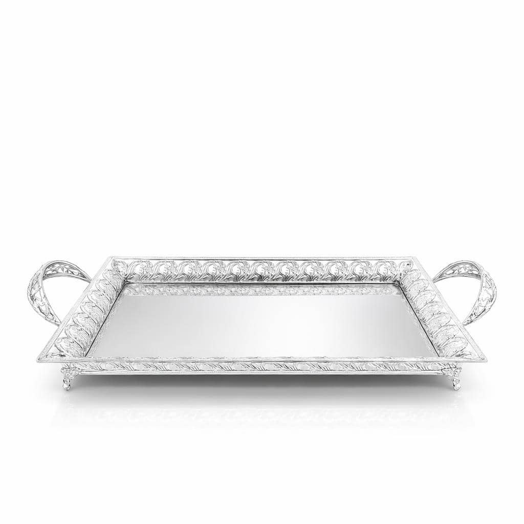 Tava argintata 925 cu design ornamental