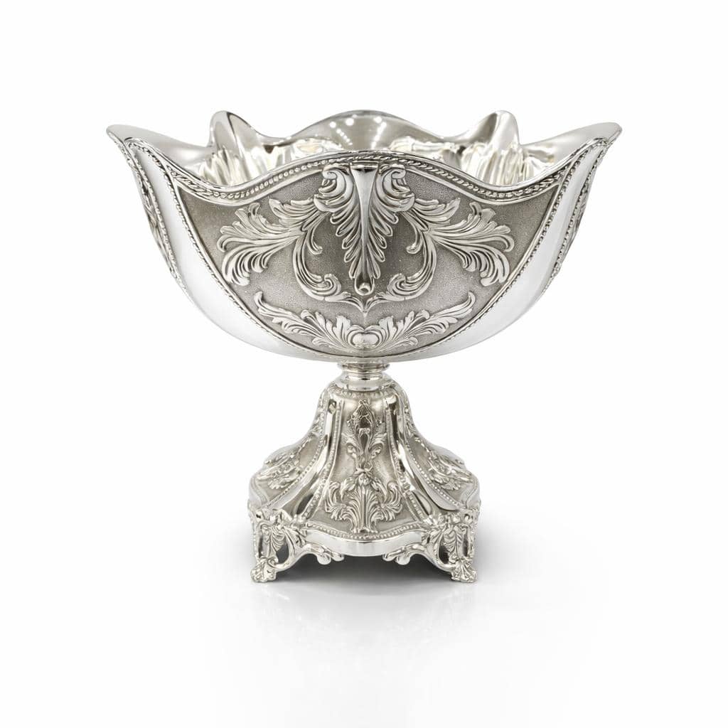 Cos argintat 925 cu decor ornamental