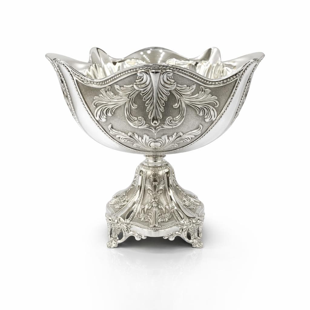 Cos argintat 925 cu decor ornamental