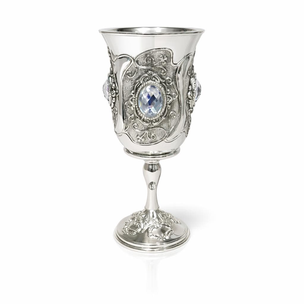 Pocal argintat 925 cu piatră decorativă