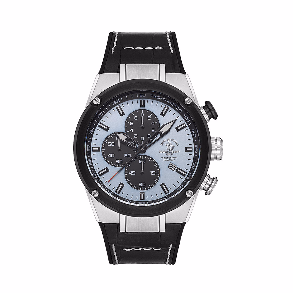 Santa Barbara Polo Prive - Ceas Barbatesc Quartz Negru SB.3.10001-2