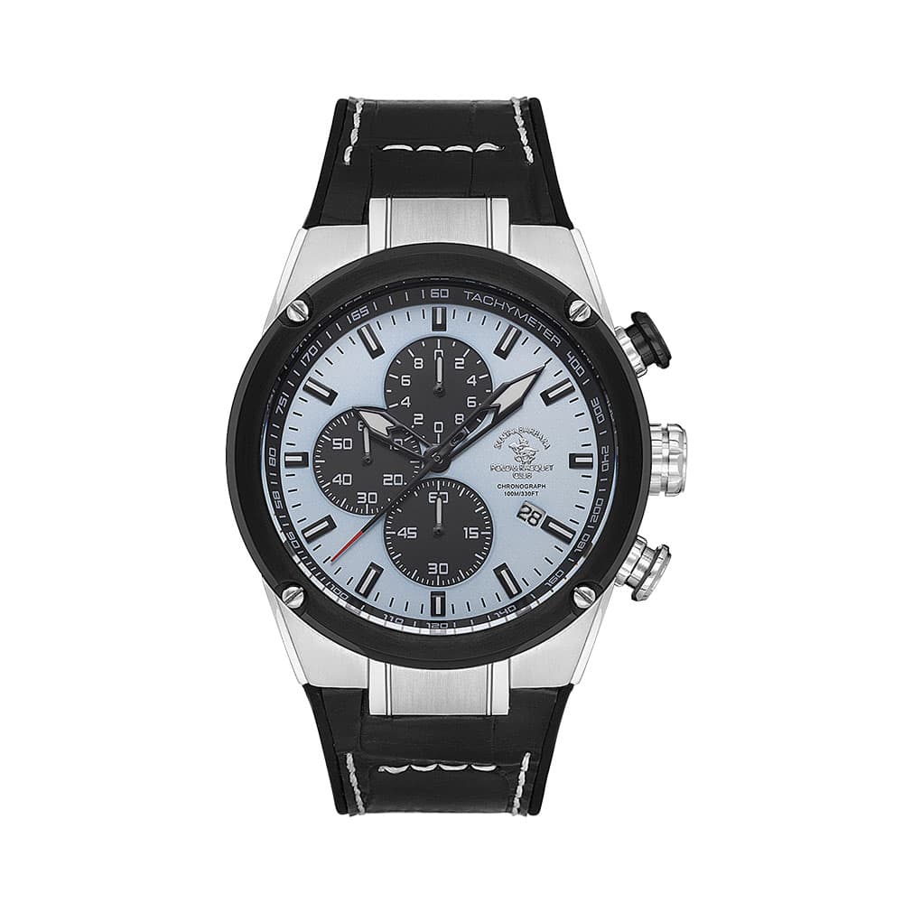 Santa Barbara Polo Prive - Ceas Barbatesc Quartz Negru SB.3.10001-2