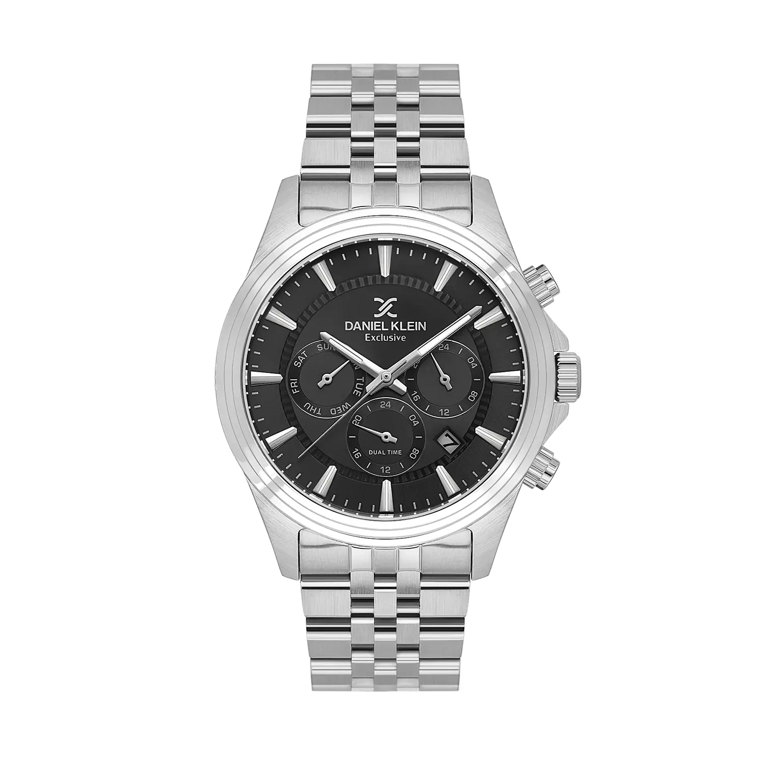 Daniel Klein Exclusive - Ceas barbatesc quartz argintiu DK.1.14345-2