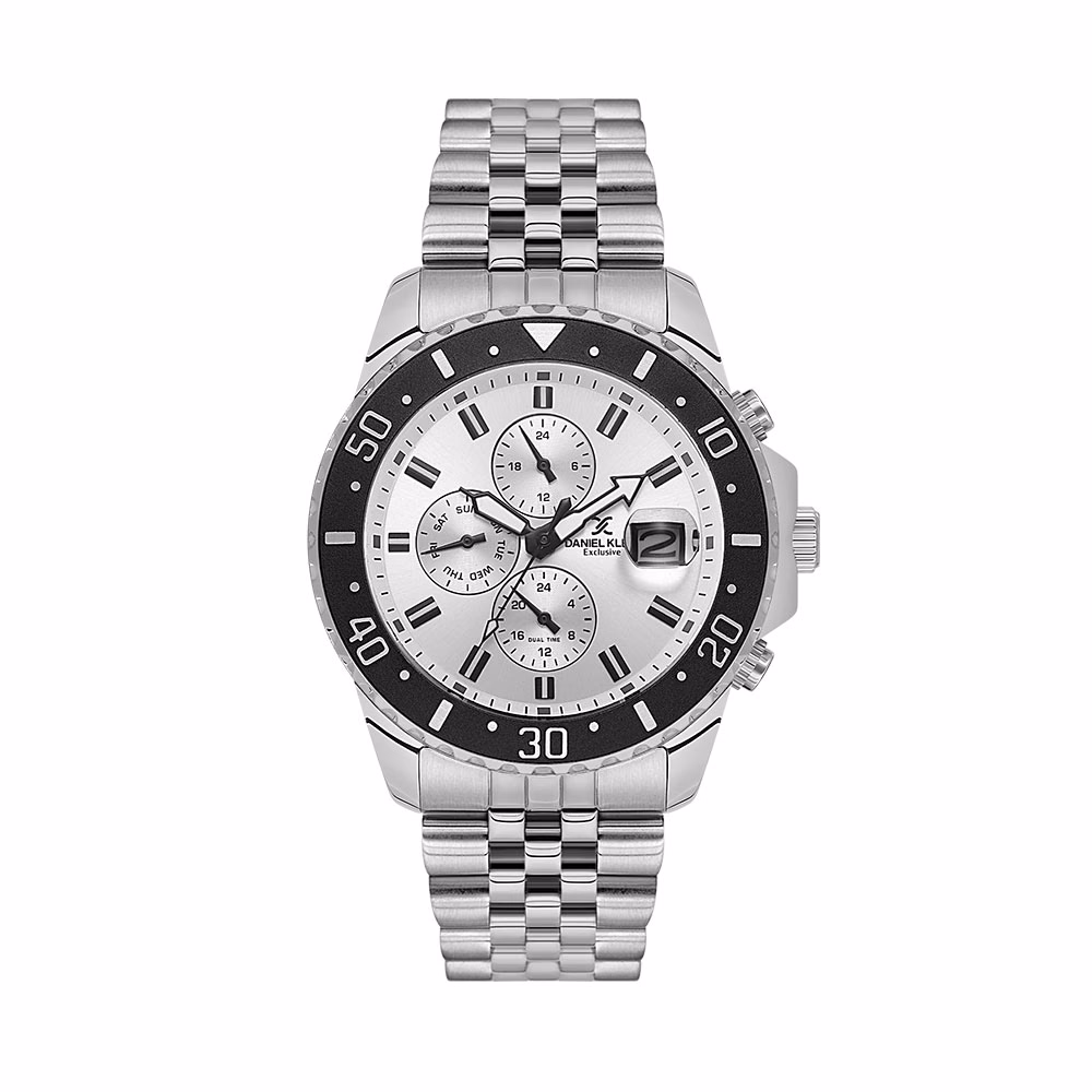 Daniel Klein Exclusive - Ceas Barbatesc Quartz Argintiu DK.1.14243-1