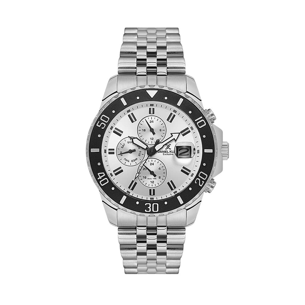 Daniel Klein Exclusive - Ceas Barbatesc Quartz Argintiu DK.1.14243-1