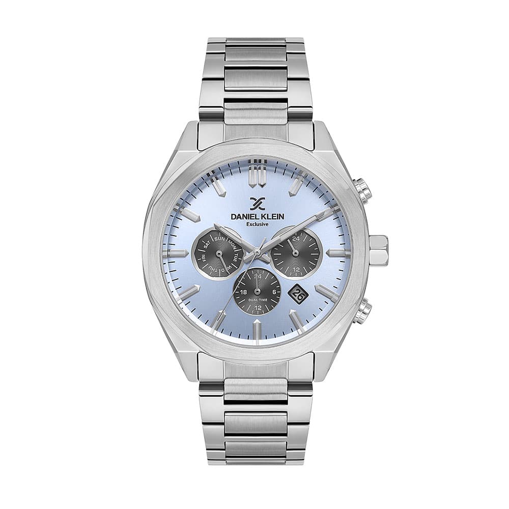 Daniel Klein Exclusive - Ceas Barbatesc Quartz Argintiu DK.1.14064.4