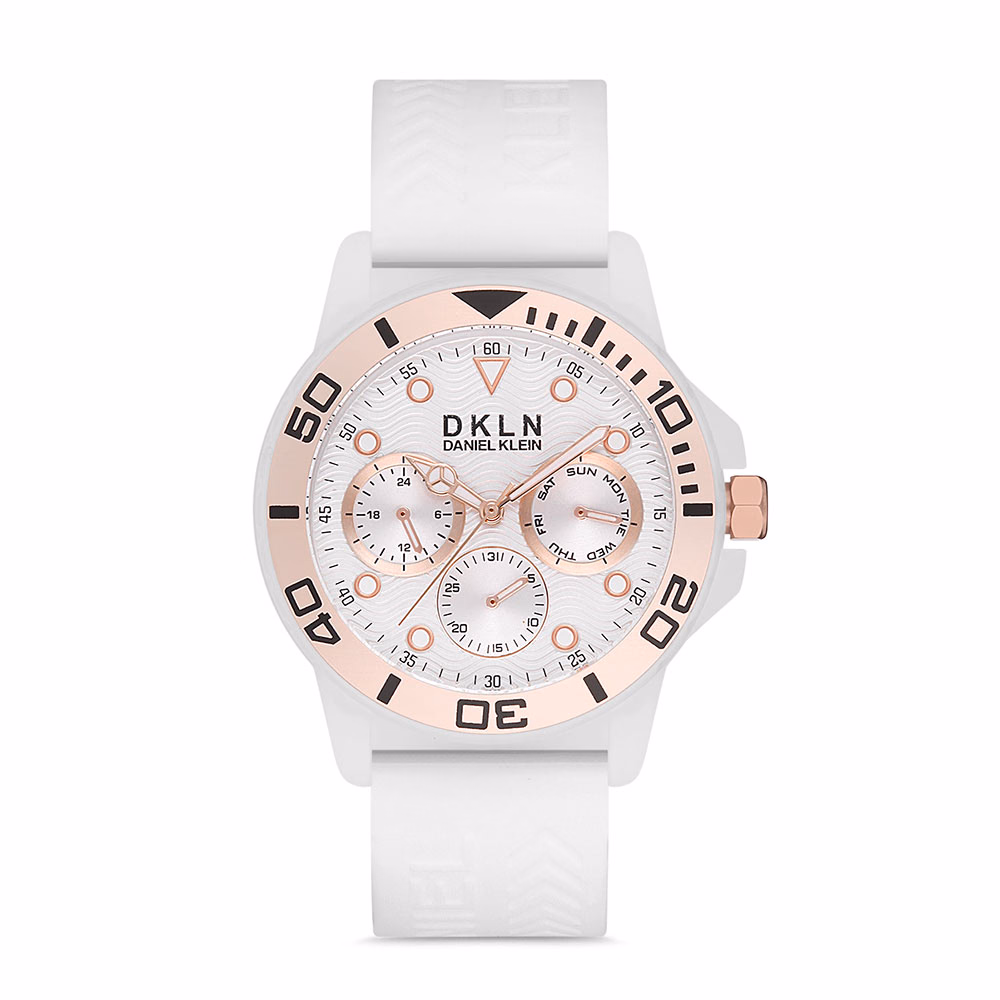 Daniel Klein Dkln - Ceas Barbatesc Quartz Alb DK.1.12716.7
