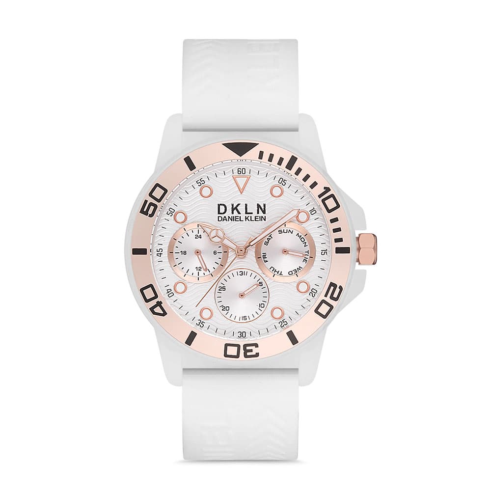 Daniel Klein Dkln - Ceas Barbatesc Quartz Alb DK.1.12716.7