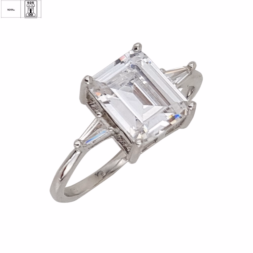Inel argint tip logodna zirconii Thia, marime 59