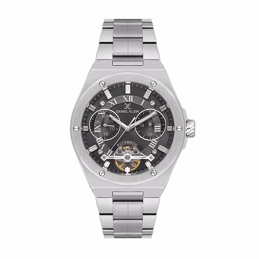 Daniel Klein Skeleton - Ceas Barbatesc Automatic Argintiu DK.1.14280-5