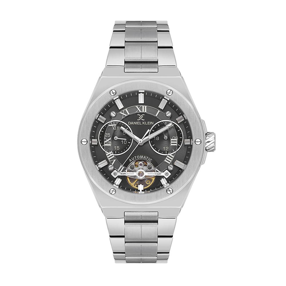 Daniel Klein Skeleton - Ceas Barbatesc Automatic Argintiu DK.1.14280-5