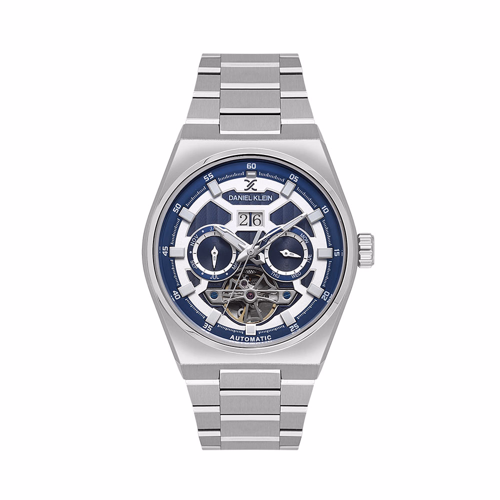 Daniel Klein Skeleton - Ceas Barbatesc Automatic Argintiu DK.1.14014.3