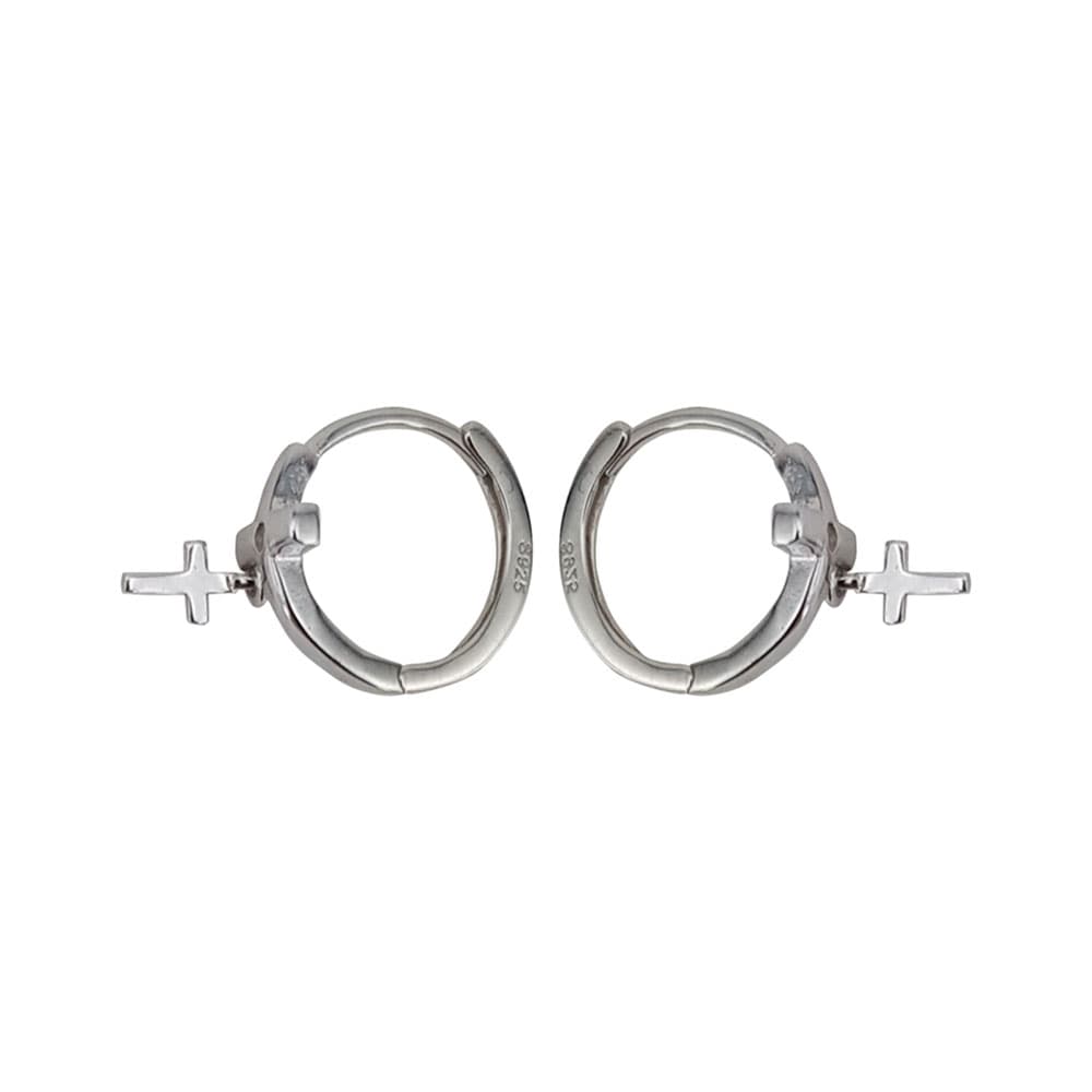 Cercei argint cruciulita Dios