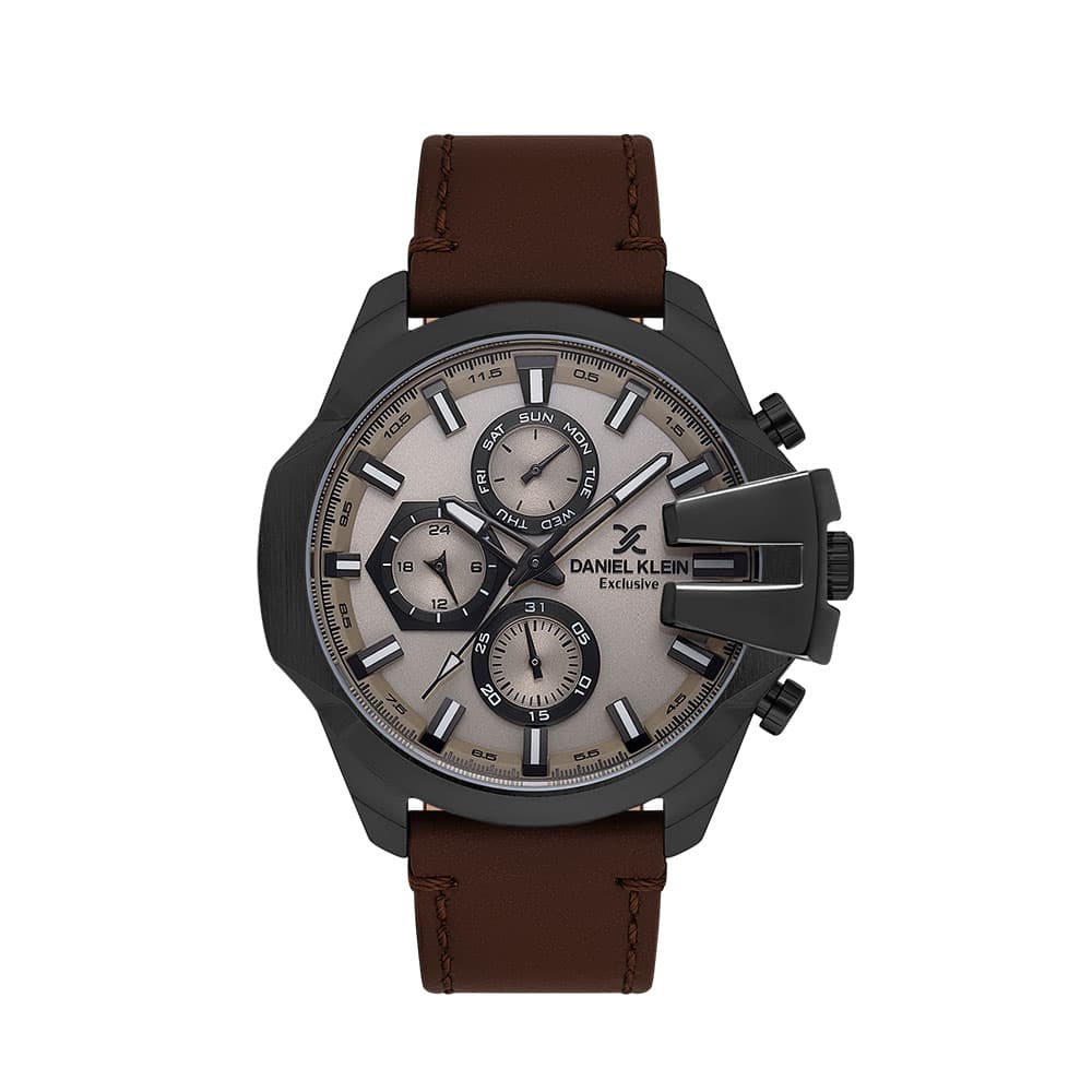 Daniel Klein Exclusive - Ceas Barbatesc Quartz Bej DK.1.13849.4