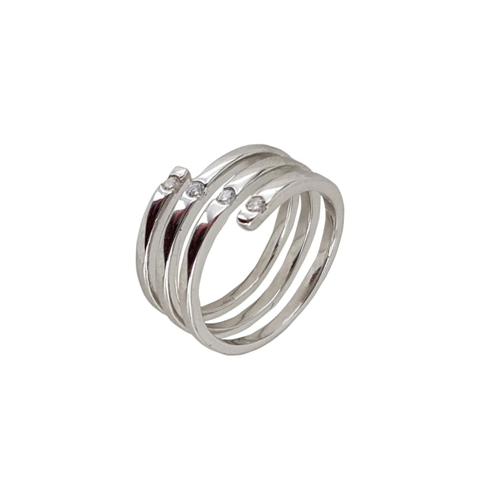 Inel argint circular zirconii Thia marimea 55