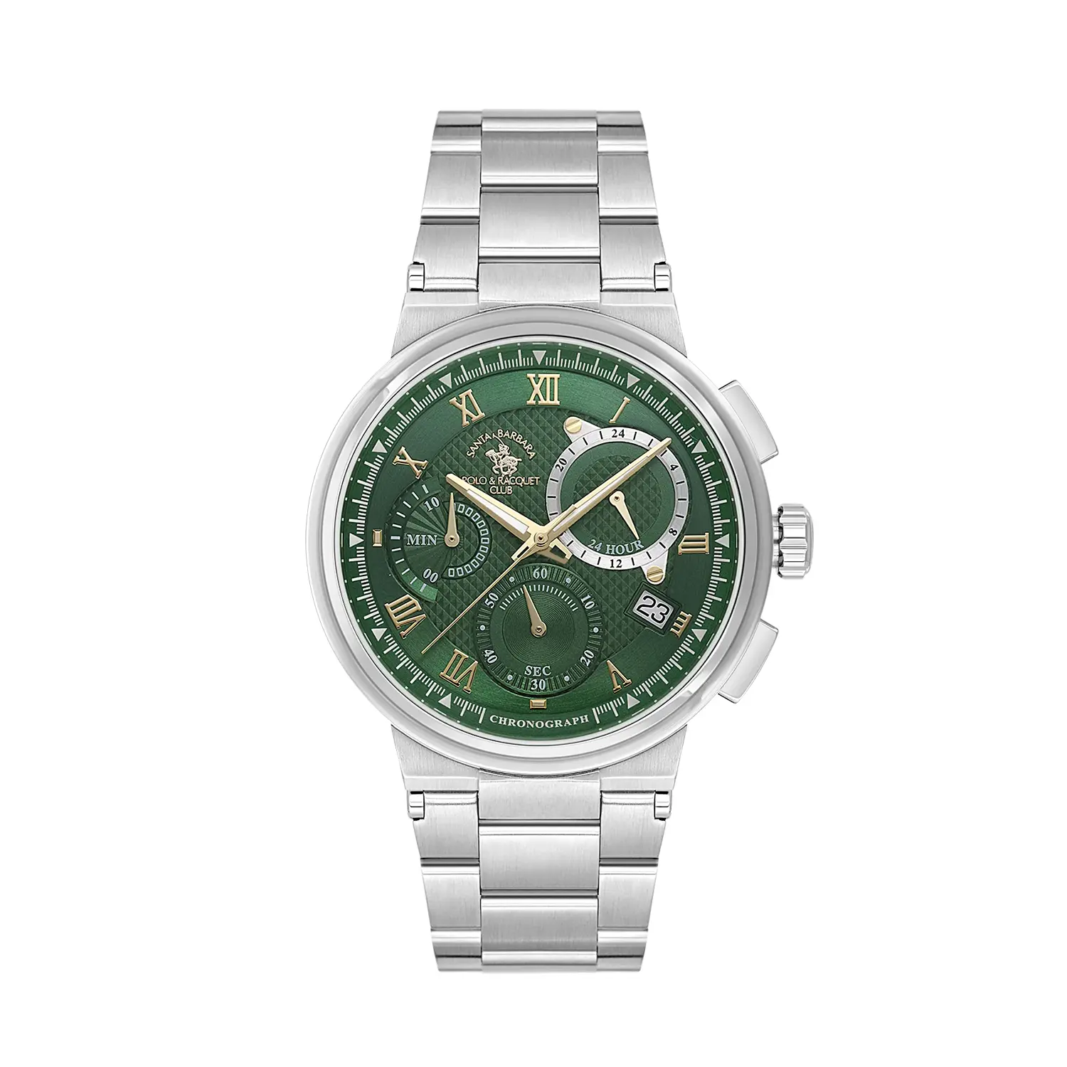 Santa Barbara Polo Legend - Ceas Barbatesc Quartz Argintiu SB.1.10705-3