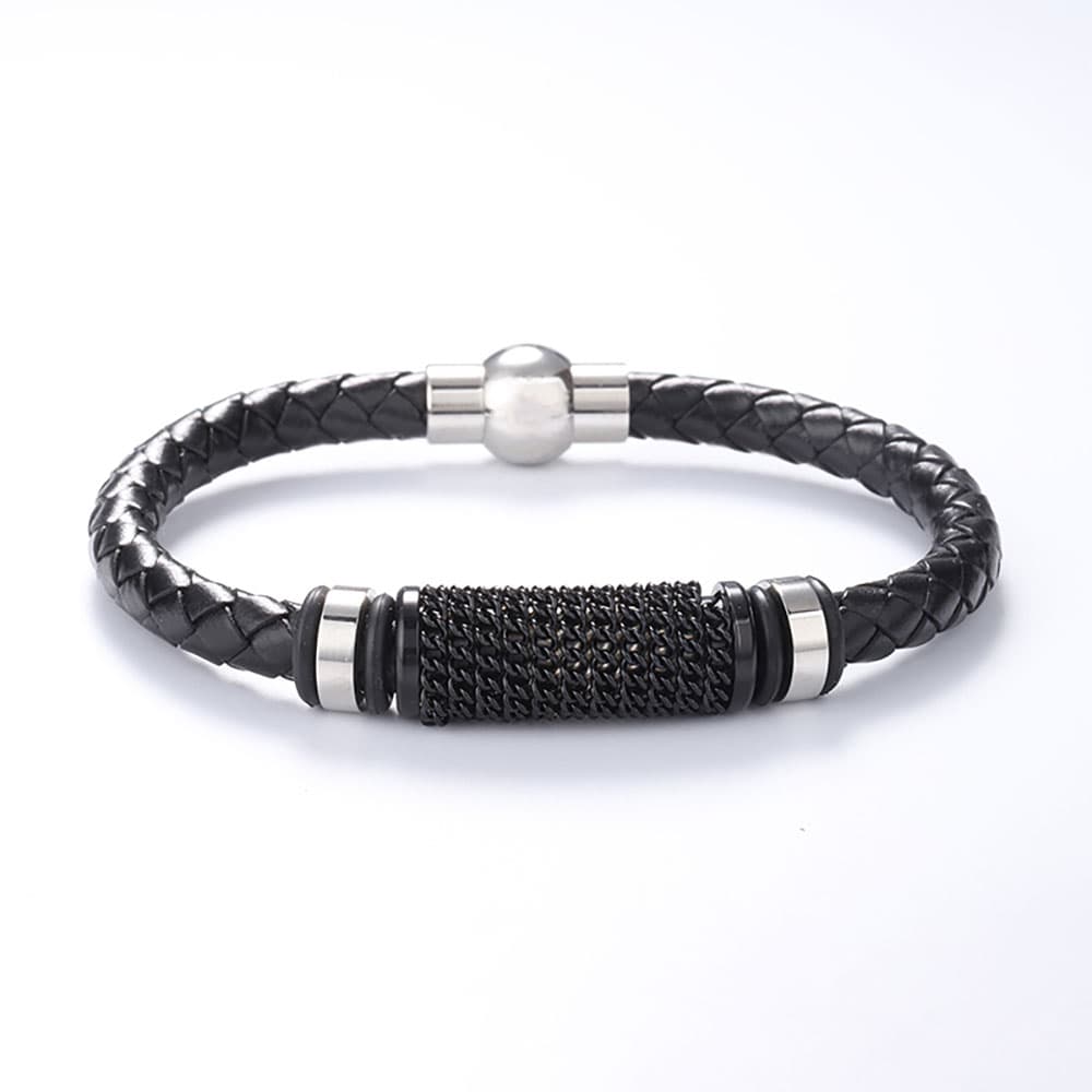 Bratara Neagra Thia Jewelry S. Steel Barbati
