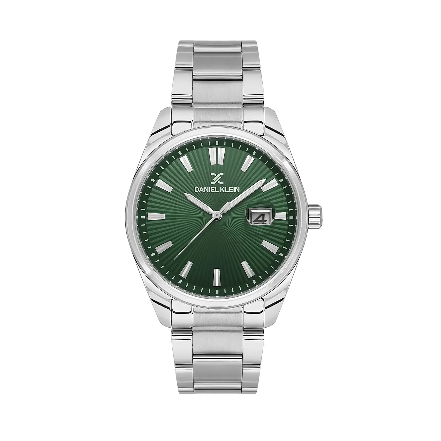 Daniel Klein Premium DK.1.14334-4 - Ceas barbatesc quartz argintiu cu cadran verde