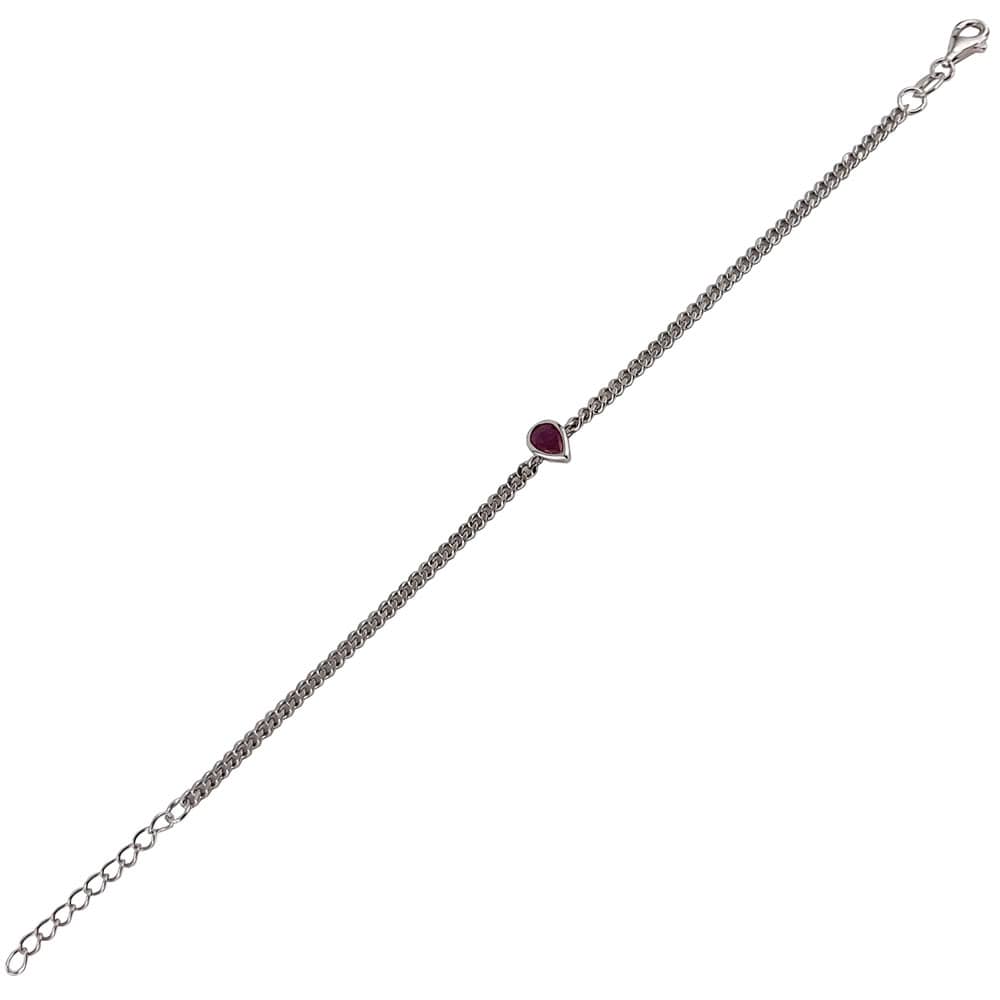 Bratara argint lacrima fucsia Thia