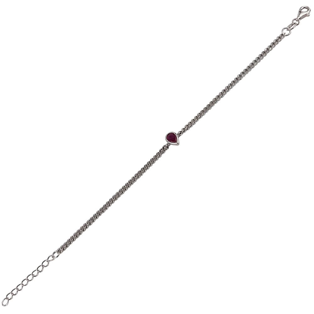 Bratara argint lacrima fucsia Thia