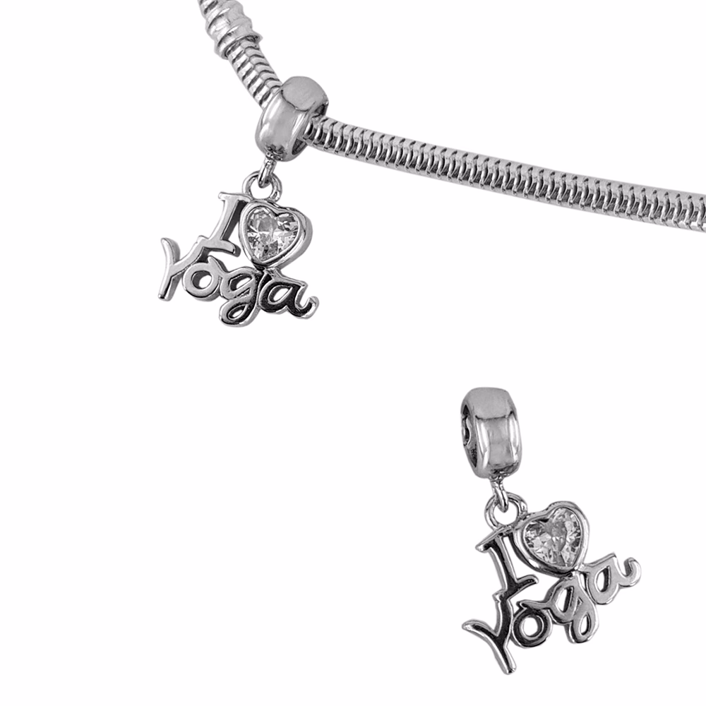 Talisman argint I love yoga