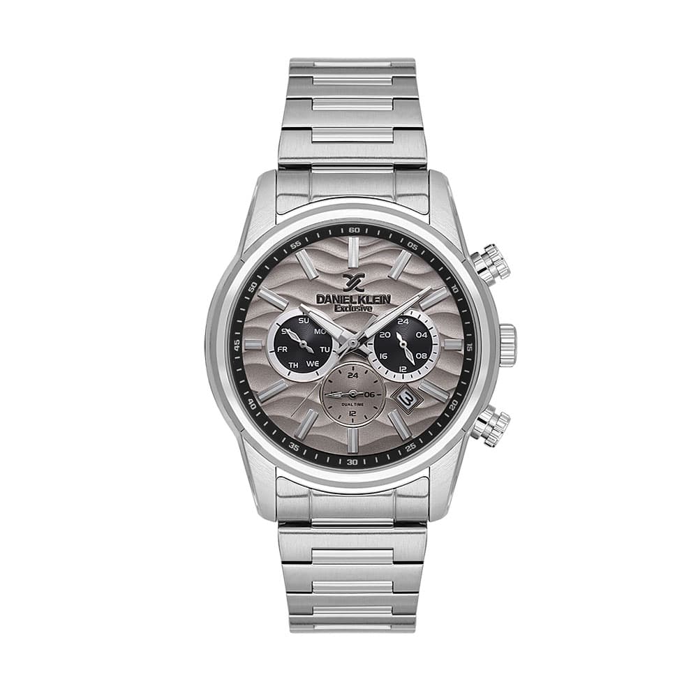 Daniel Klein Exclusive - Ceas Barbatesc Quartz Argintiu DK.1.14062.4
