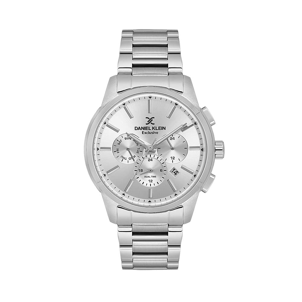 Daniel Klein Exclusive - Ceas Barbatesc Quartz Argintiu DK.1.14208.1