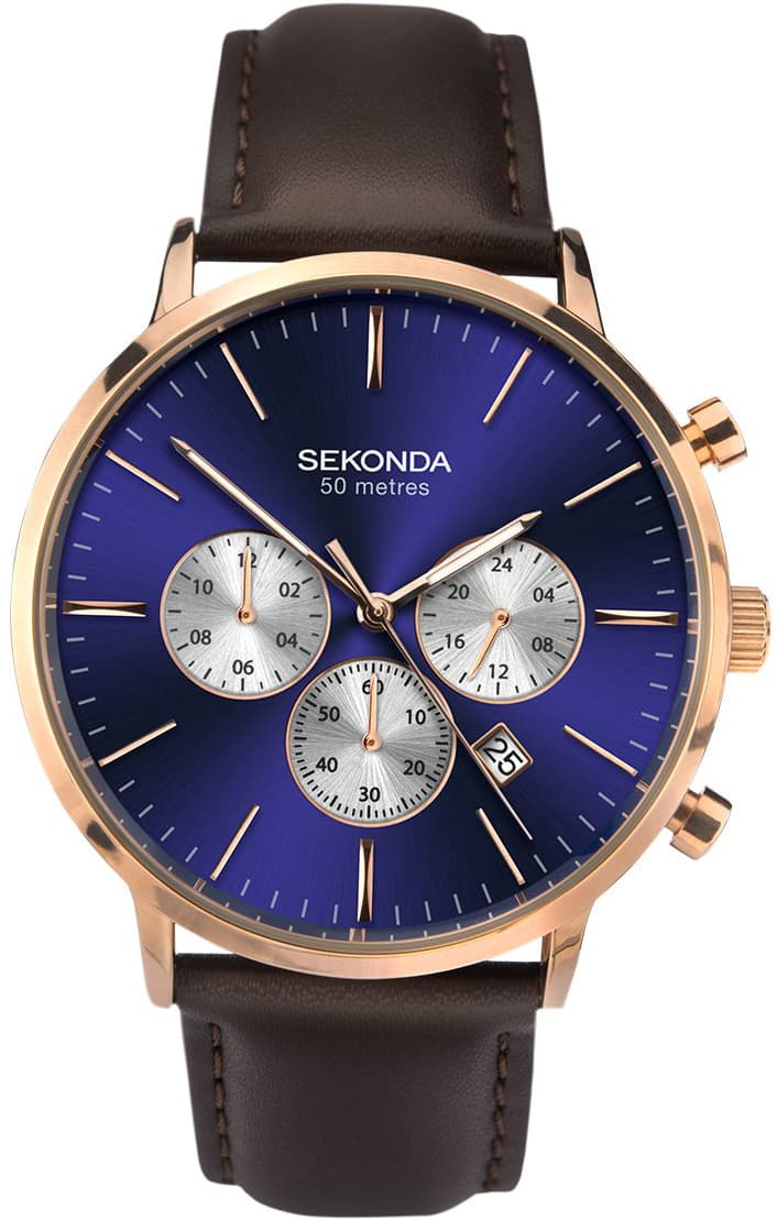 Мъжки часовник Sekonda Classic Dual-Time Chronograph - S-1658.00