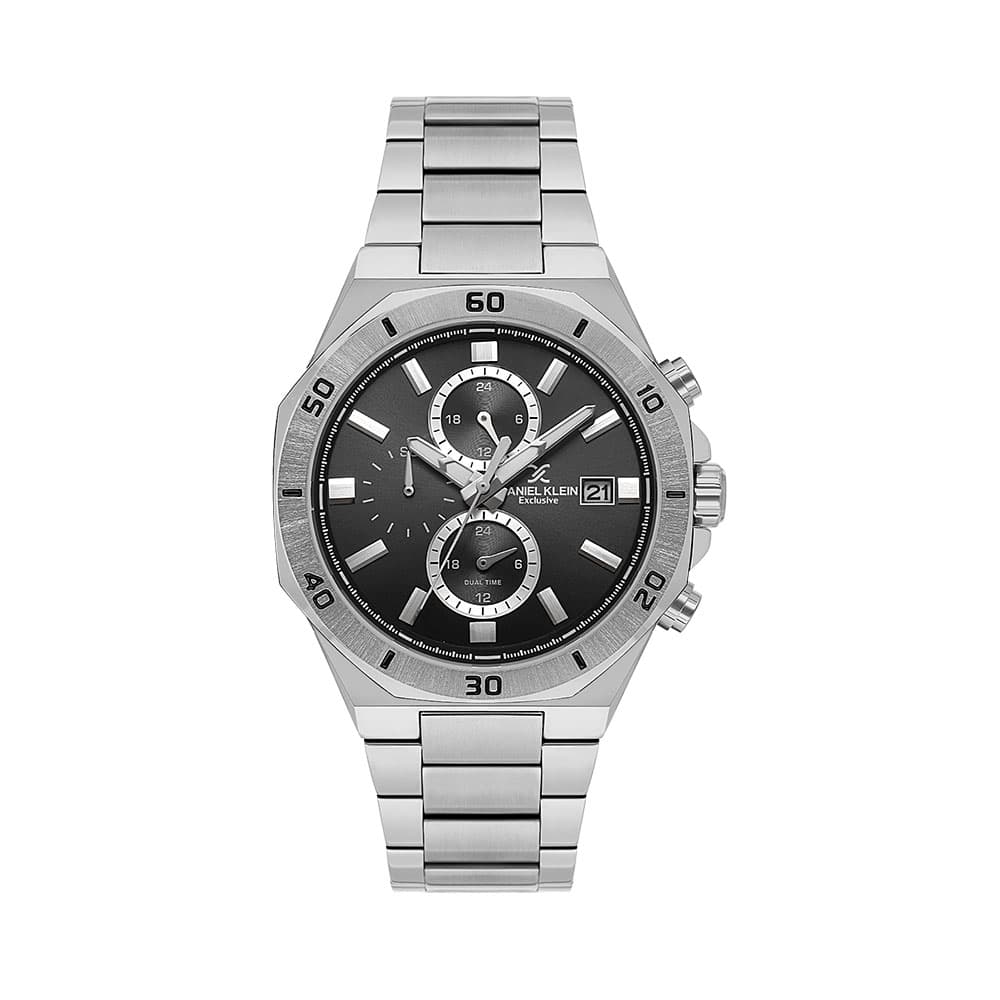 Daniel Klein Exclusive - Ceas Barbatesc Quartz Argintiu DK.1.14004.1