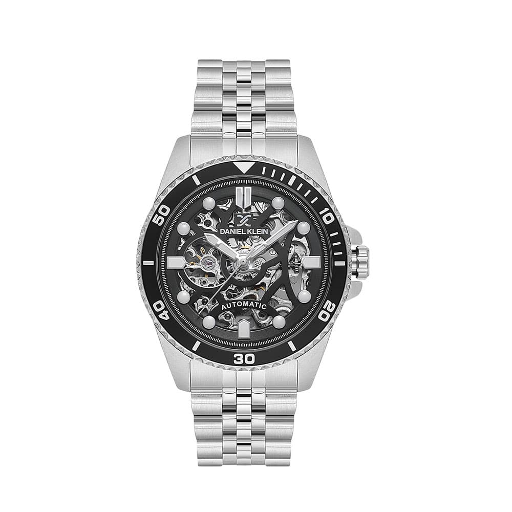 Daniel Klein Skeleton - Ceas Barbatesc Automatic Argintiu DK.1.13998.2