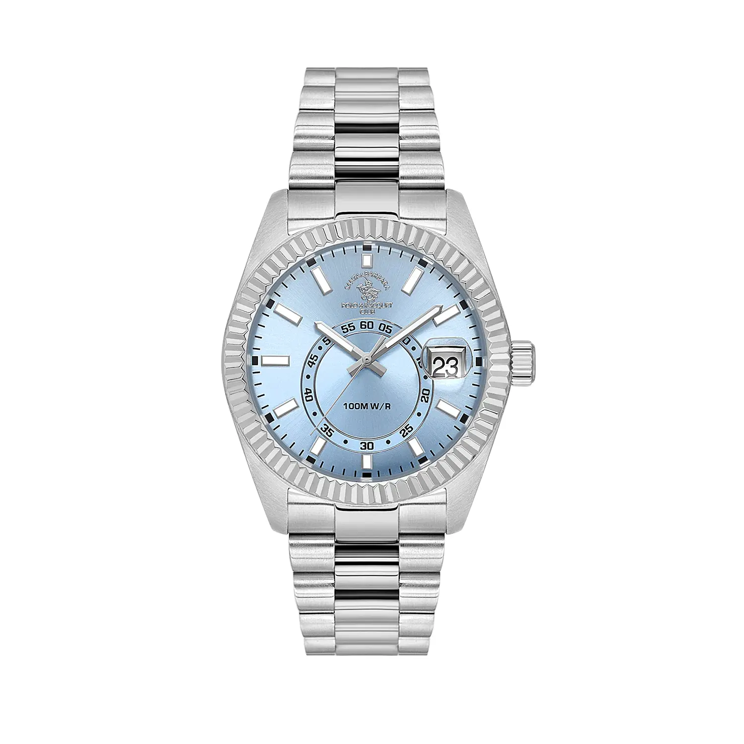 Santa Barbara Polo Legend - Ceas Barbatesc Quartz Argintiu SB.1.10598-7