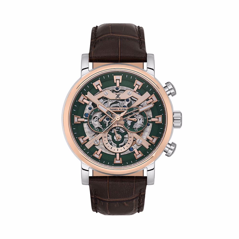 Daniel Klein Skeleton - Ceas Barbatesc Automatic Cafeniu DK.1.13850.4