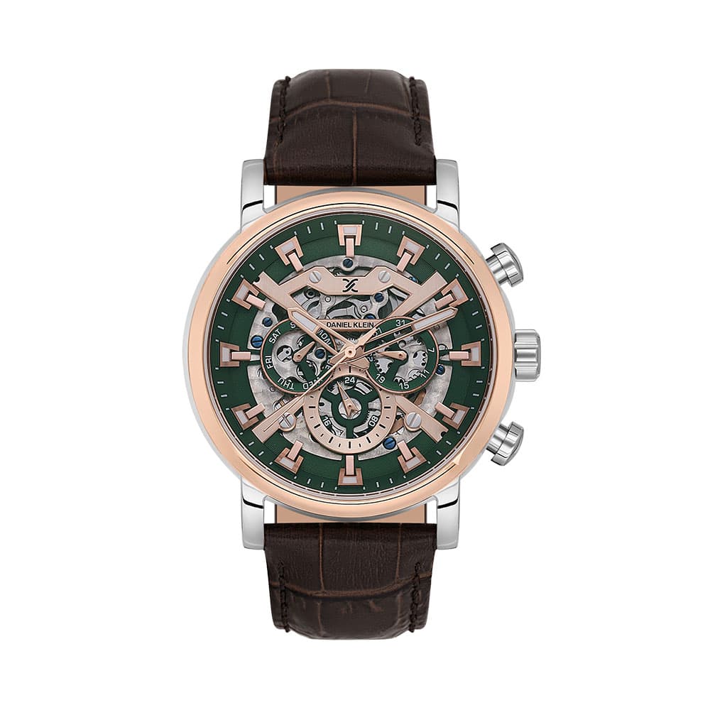 Daniel Klein Skeleton - Ceas Barbatesc Automatic Cafeniu DK.1.13850.4