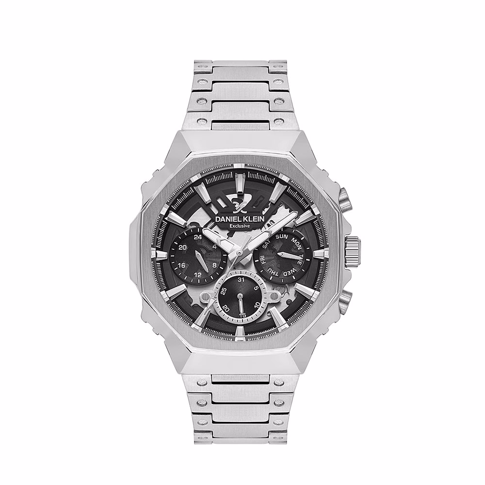 Daniel Klein Exclusive - Ceas Barbatesc Quartz Argintiu DK.1.14000.1