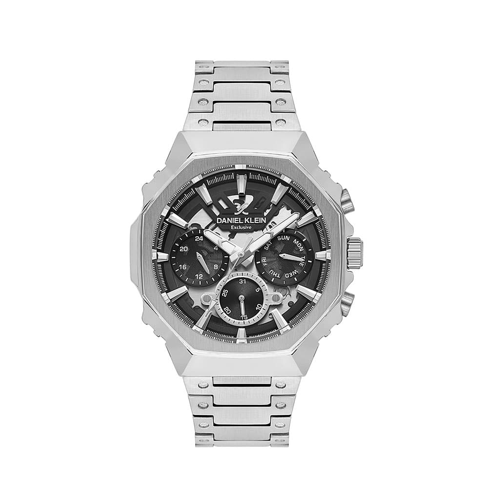 Daniel Klein Exclusive - Ceas Barbatesc Quartz Argintiu DK.1.14000.1