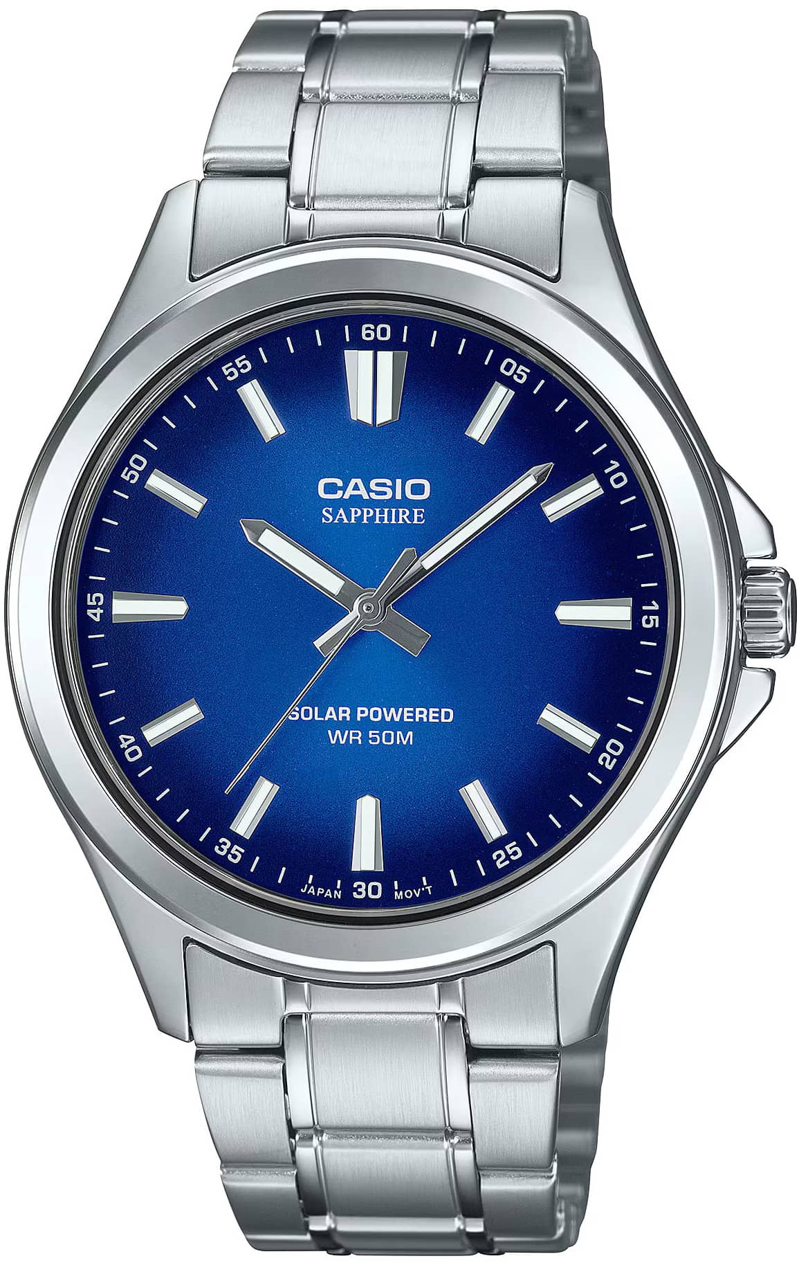 Мъжки аналогов часовник Casio Sapphire Solar - MTS-RS100D-2AVDF