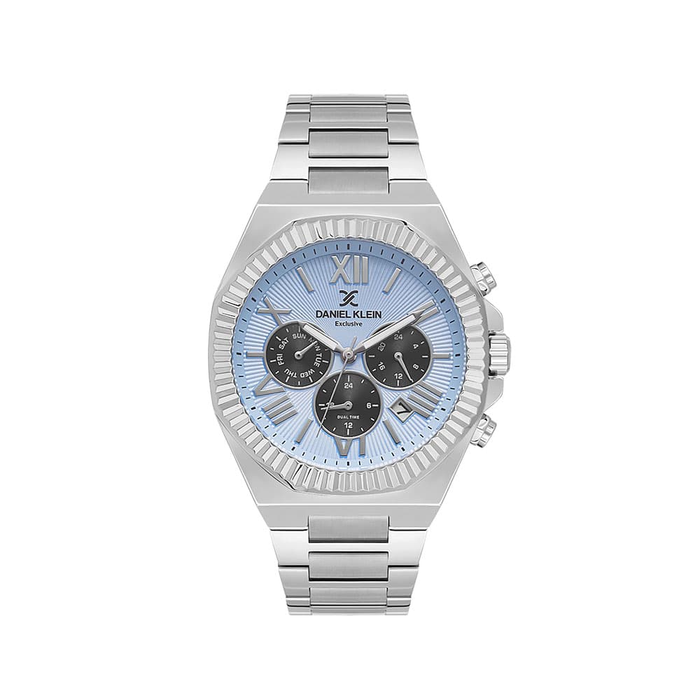Daniel Klein Exclusive - Ceas Barbatesc Quartz Argintiu DK.1.14075.3