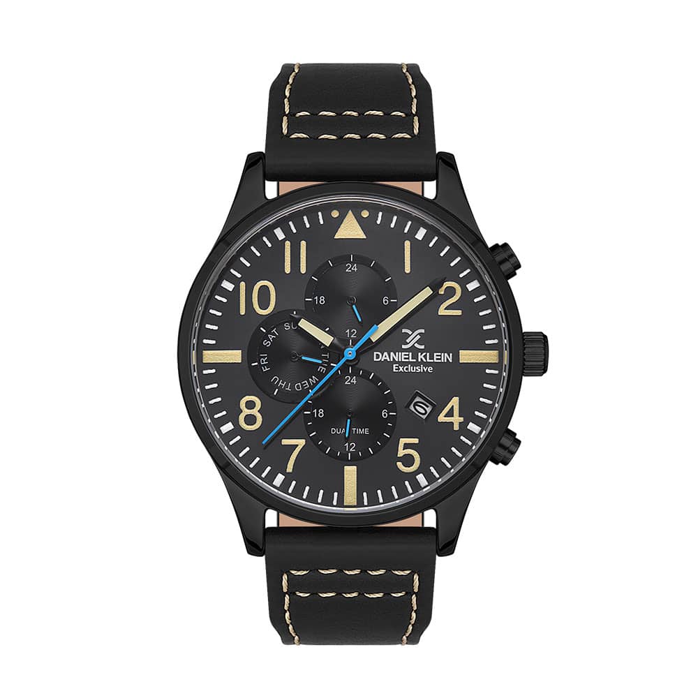 Daniel Klein Exclusive - Ceas Barbatesc Quartz Negru DK.1.13389.5