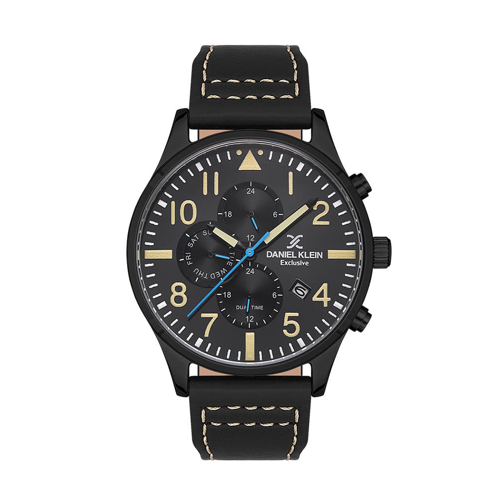 Daniel Klein Exclusive - Ceas Barbatesc Quartz Negru DK.1.13389.5
