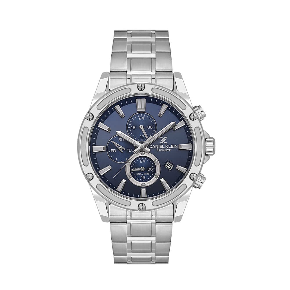 Daniel Klein Exclusive - Ceas Barbatesc Quartz Argintiu DK.1.14225.2