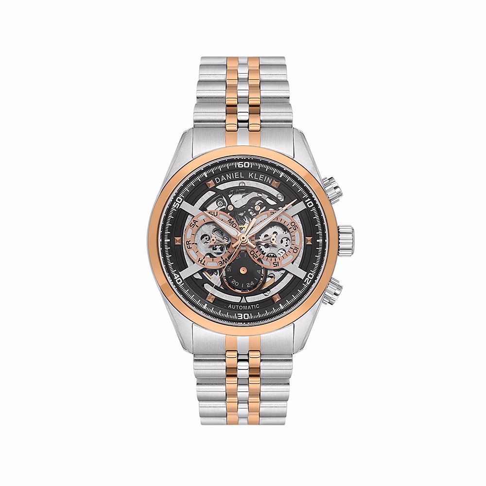 Daniel Klein Skeleton - Ceas Barbatesc Automatic Auriu Rose DK.1.14093.5