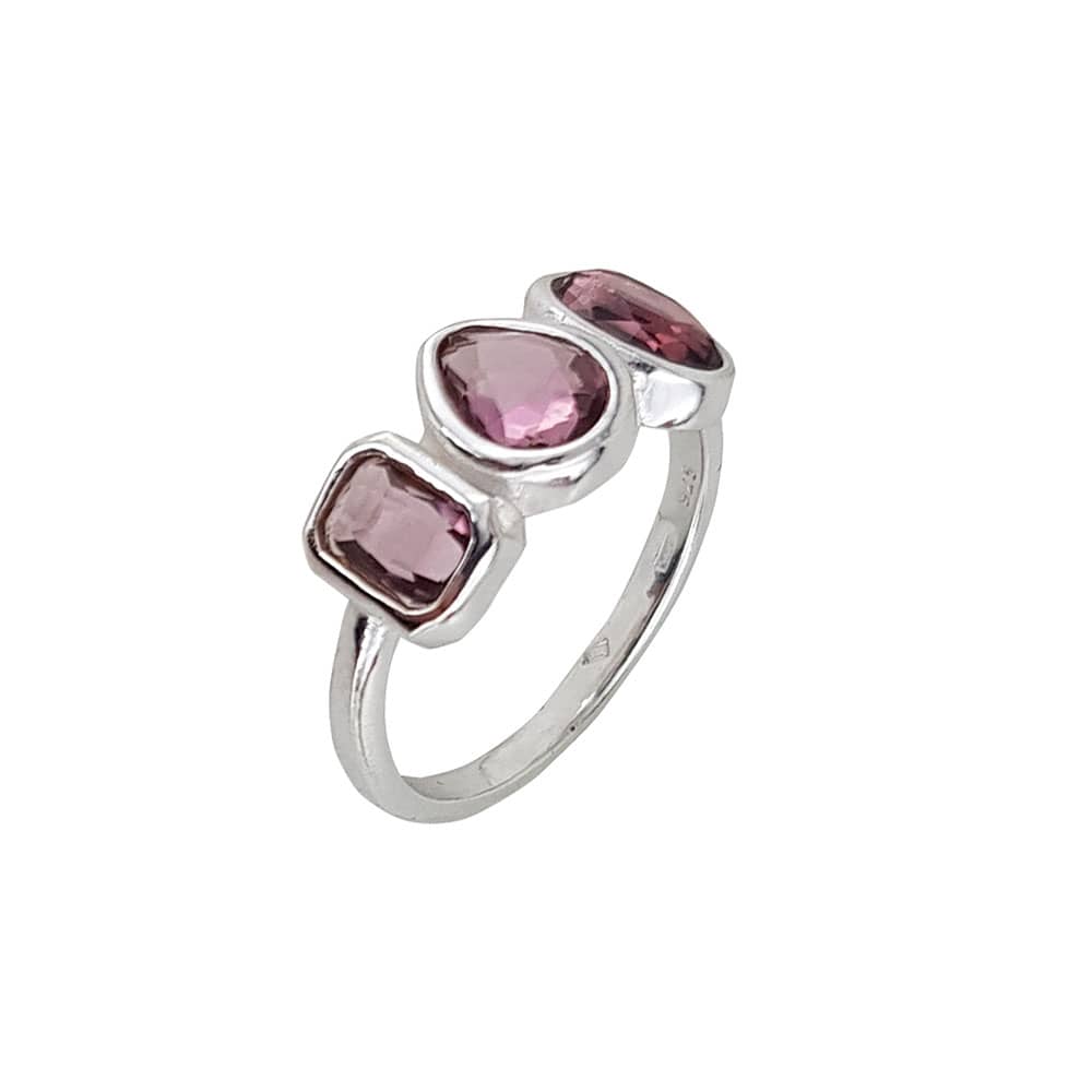 Inel argint crystal mov Thia marimea 53