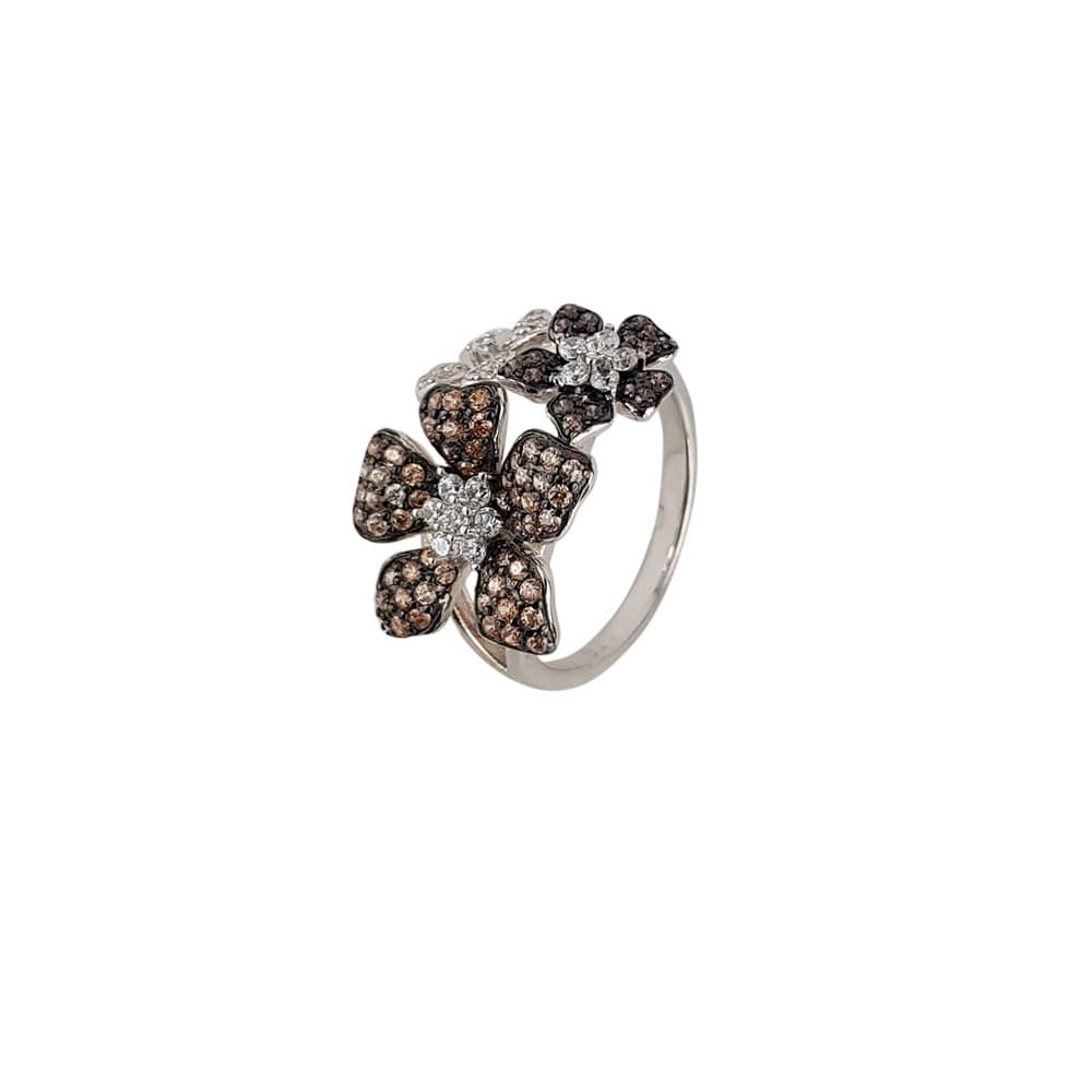 Inel argint elegant Bouquet marimea 54