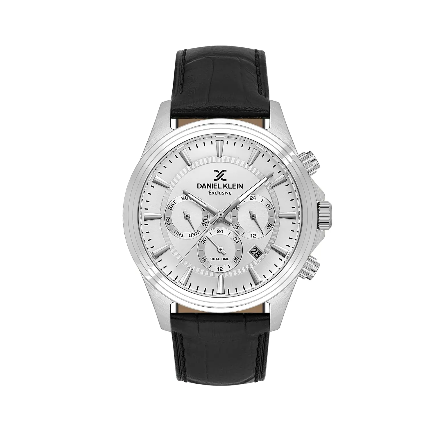 Ceas barbatesc Daniel Klein Exclusive DK.1.14346-1, quartz, dual time, curea din piele