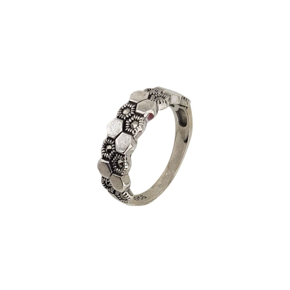 Inel argint model fagure marcasite Maura marimea 59