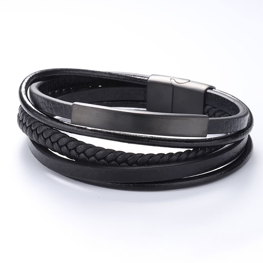 Bratara Neagra Thia Jewelry S. Steel Barbati